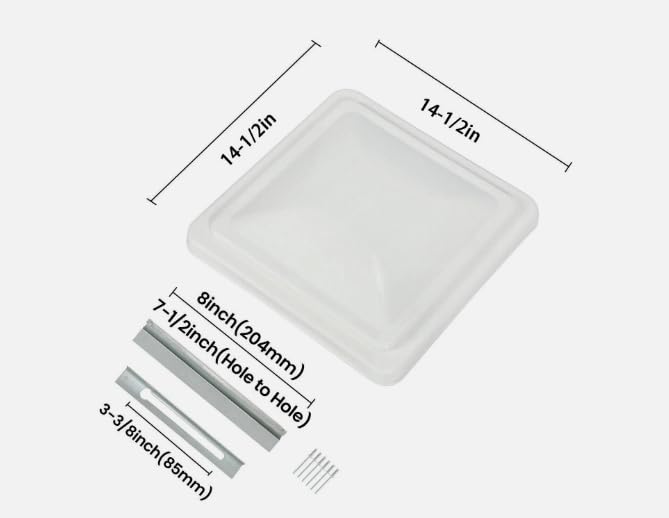 2-Pack 14 x 14 Inch White UV-Resistant RV Roof Vent Cover Lids A4503