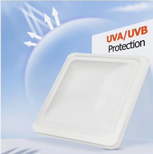 2-Pack 14 x 14 Inch White UV-Resistant RV Roof Vent Cover Lids A4503