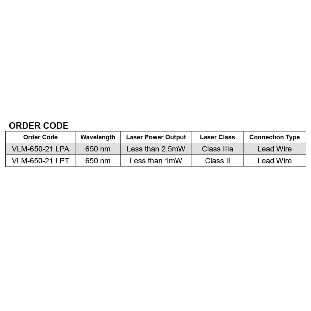 650nm Mini-Size Red Dot Laser Module H36127