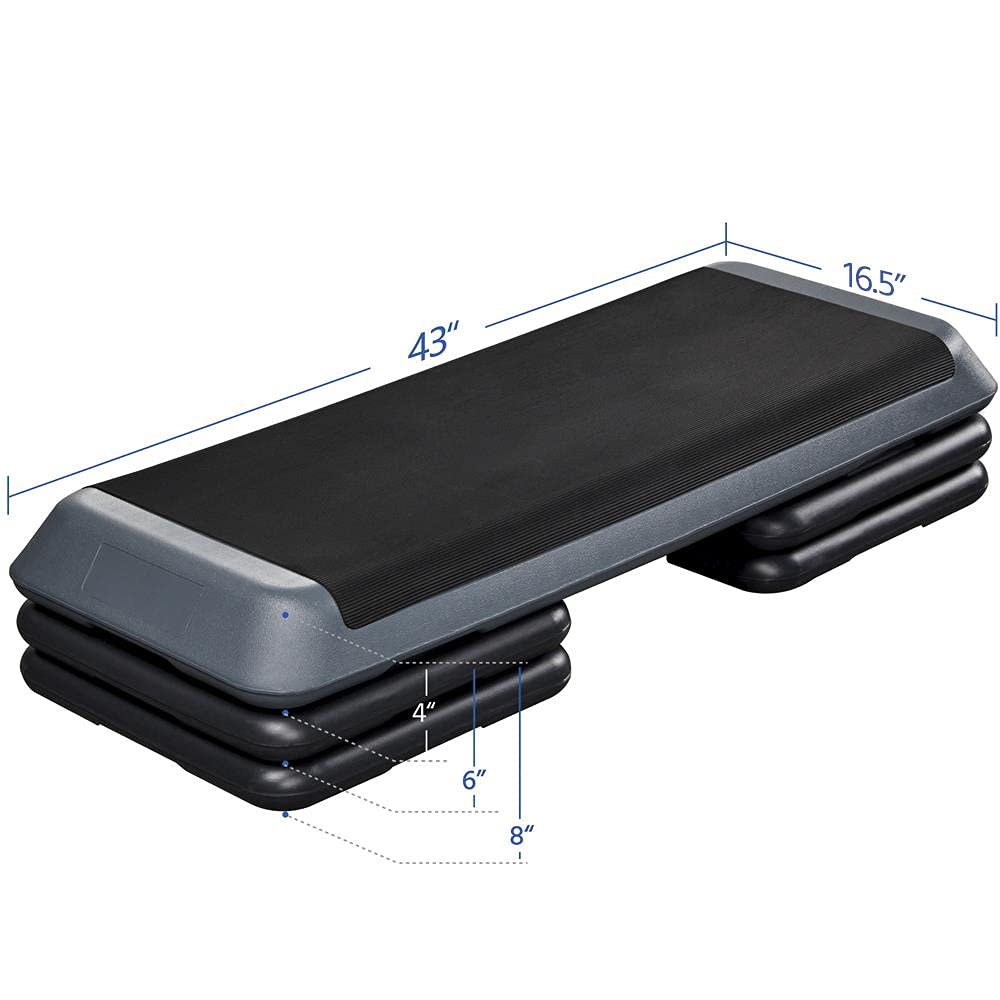 43in 3-Level Adjustable Aerobic Step Platform X62070