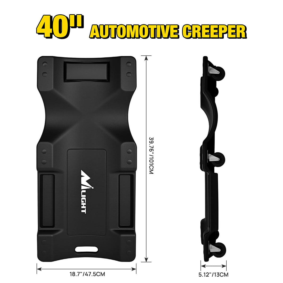 40" Mechanic Plastic Creeper with Padded Headrest L2543