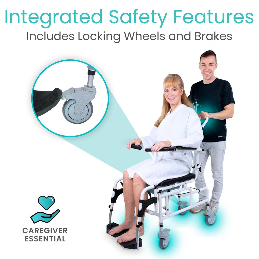 Reclining Shower Chair with Wheels N855