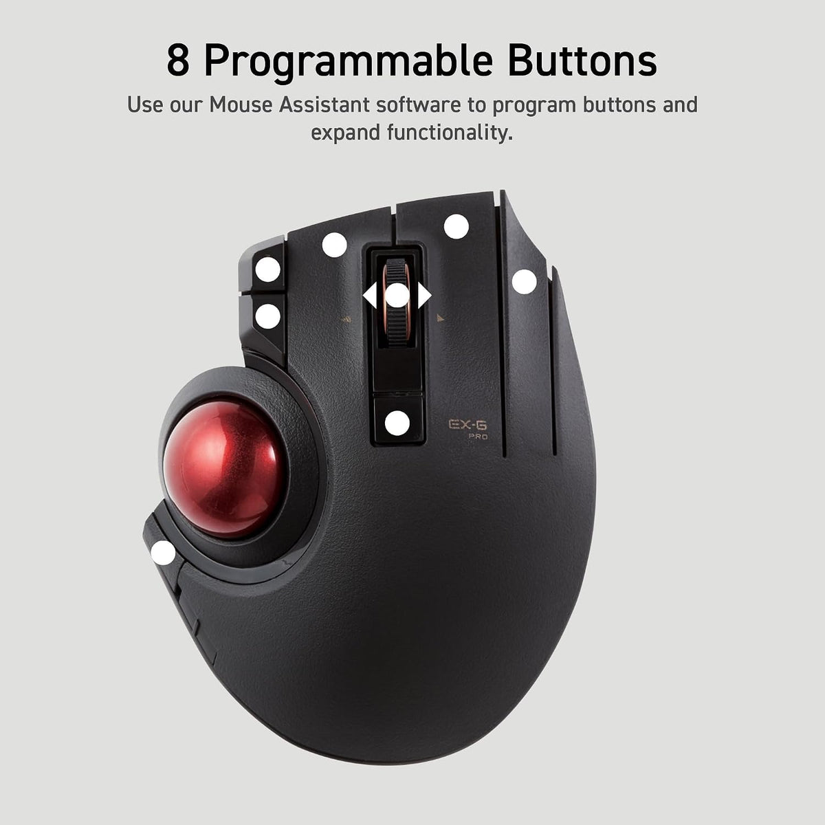 Wireless Ergonomic Thumb Control Trackball Mouse K415