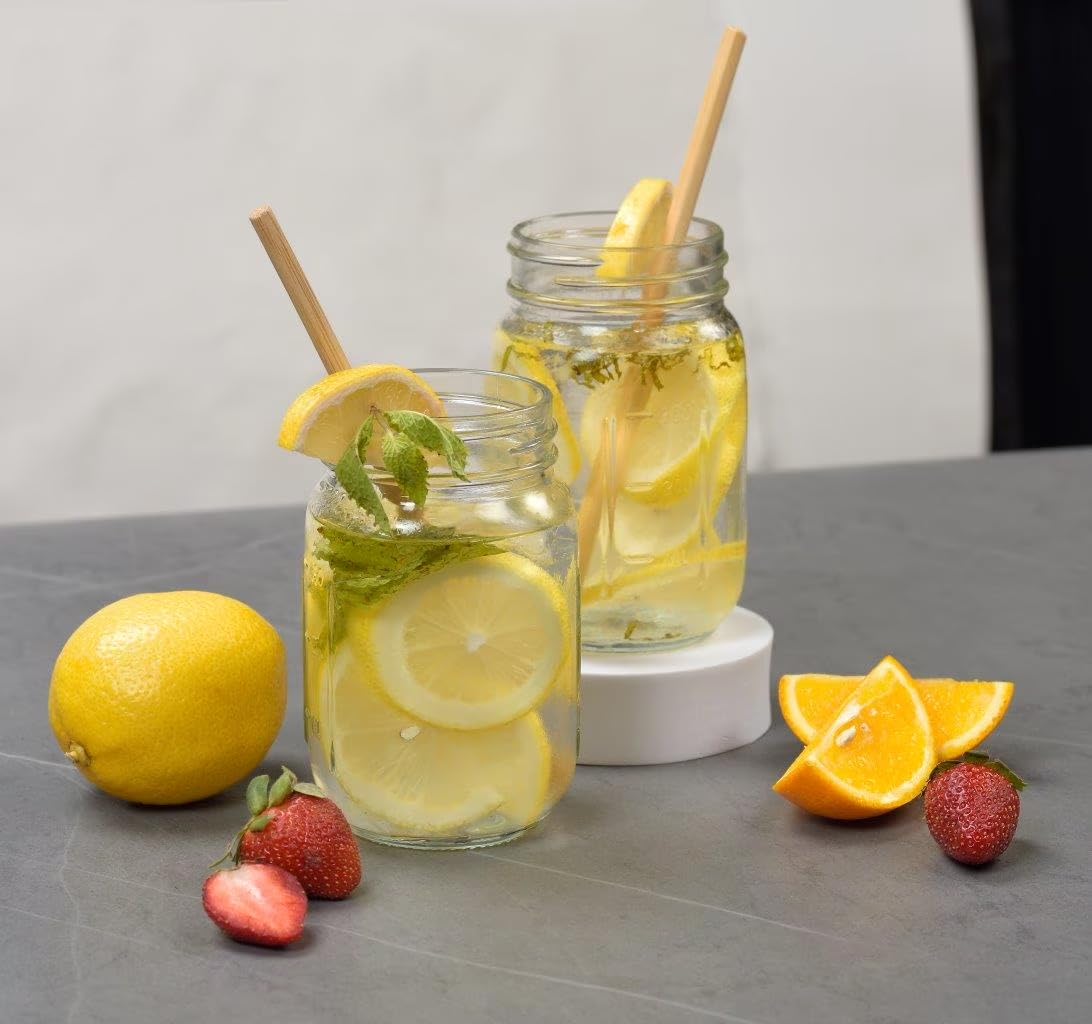 16 oz Regular Mouth Glass Canning Jars with Lids and Rings, 12-Pack W4638