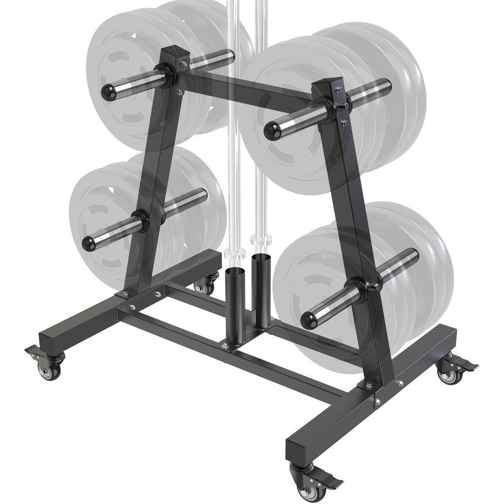 2" Olympic Weight Plate Tree Rack and Barbell Holders W717