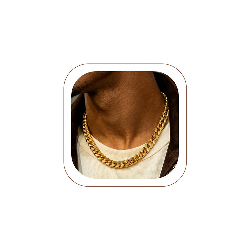 Stainless Steel Cuban Link Chain Necklace G52853
