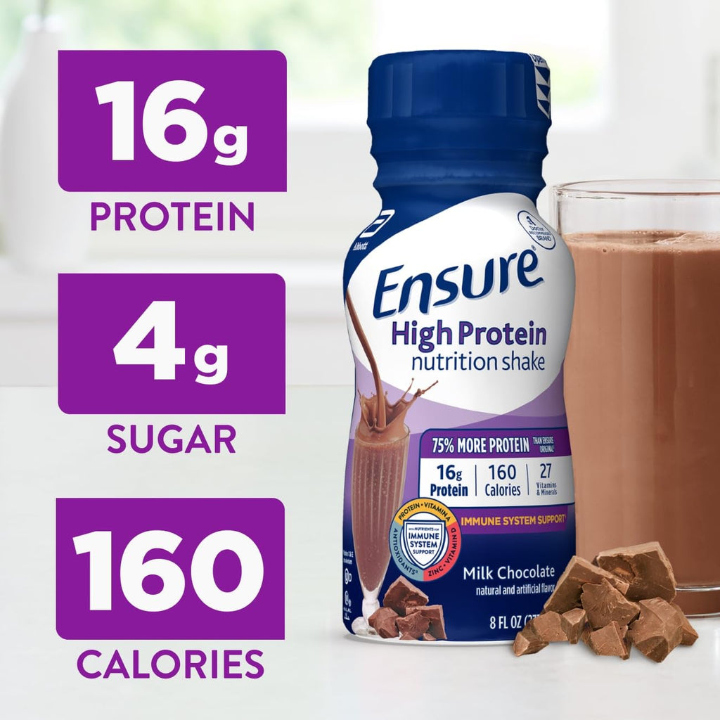 High Protein Milk Chocolate Nutrition Shake 16g Protein 8 fl oz 6 Pack R87907