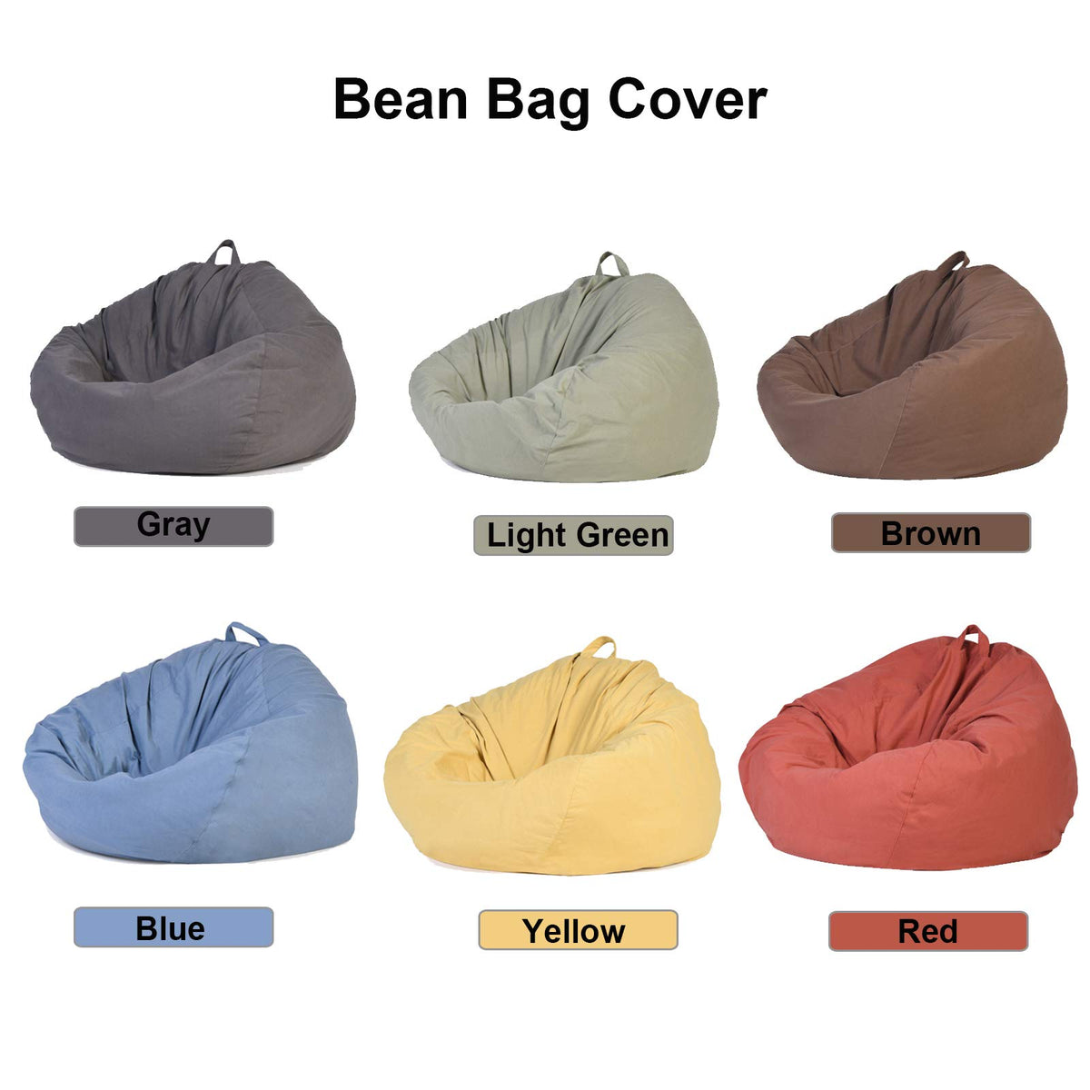 Yellow Large Bean Bag Chair Cover F315