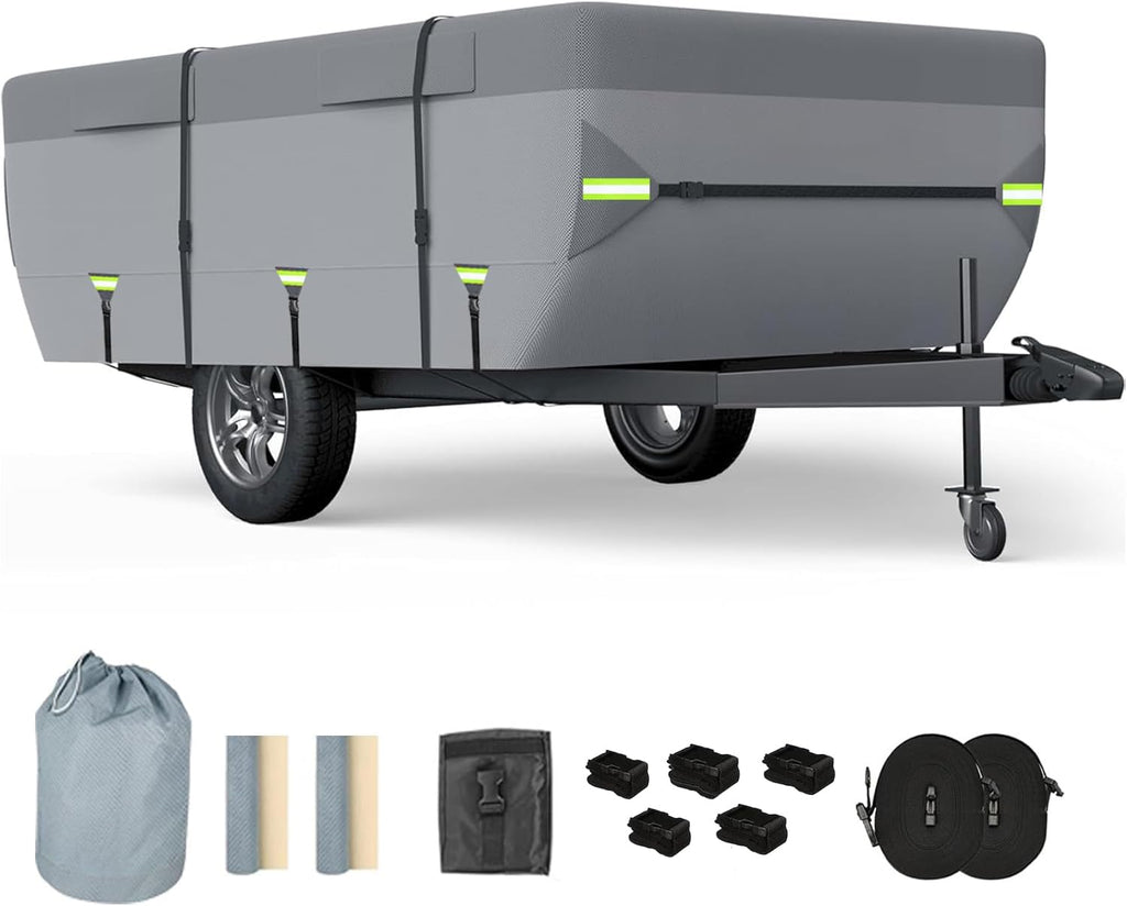 12'-14' 7 Layers Waterproof Breathable Pop Up Folding Camper Cover P585921