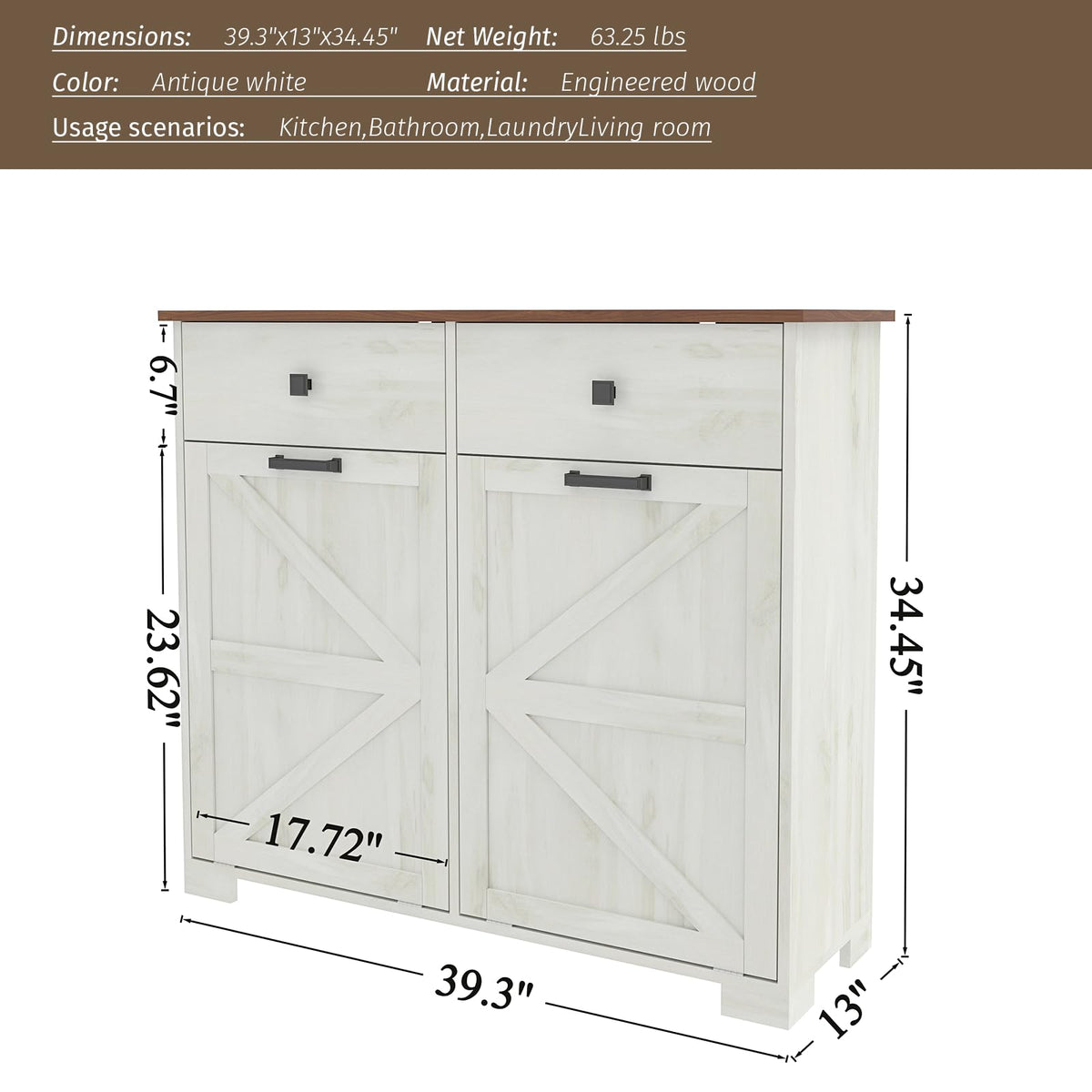 20 Gallon Tilt Out Trash Cabinet G25505