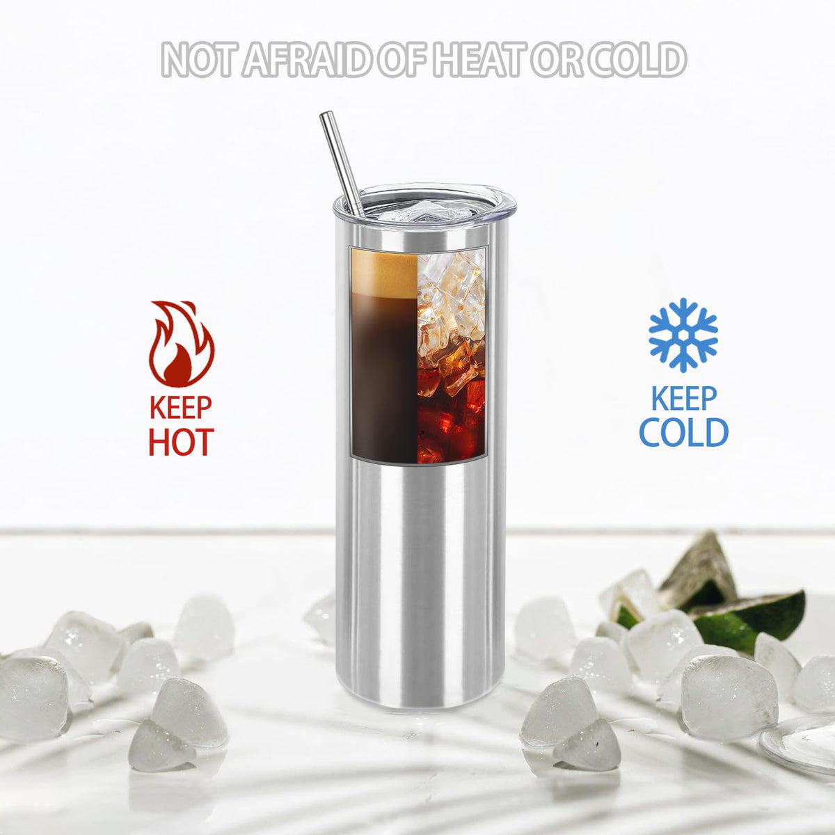 16 Pack 20oz Stainless Steel Insulated Tumblers with Lid and Straw V4437