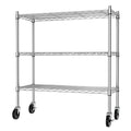 3-Tier Heavy Duty Metal Storage Shelves with Casters L277575