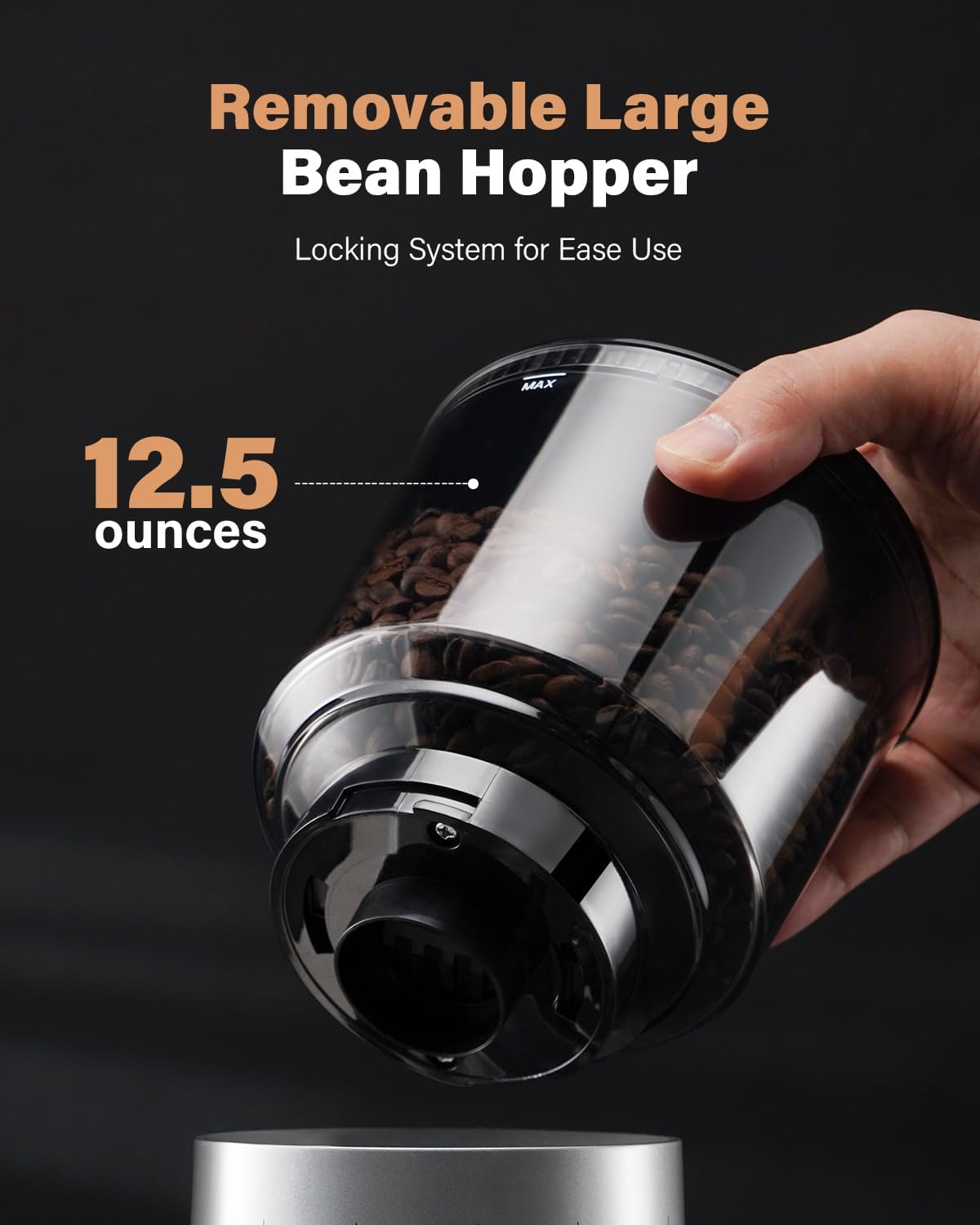 Electric Conical Burr Coffee Grinder with 51 Grind Settings C953574