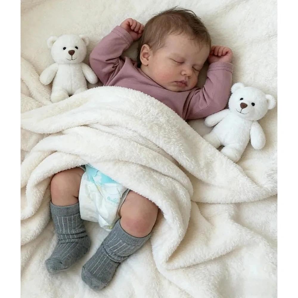 20 Inch Realistic Silicone Reborn Baby Doll Boy with Rooted Hair O1551