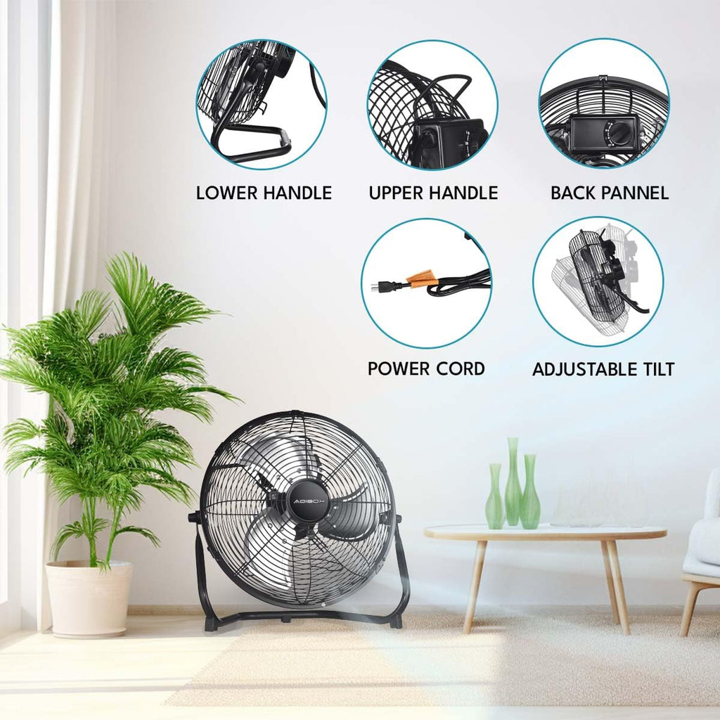 20 in. 3 Speed Metal Floor Fan with Tilting Head R53205