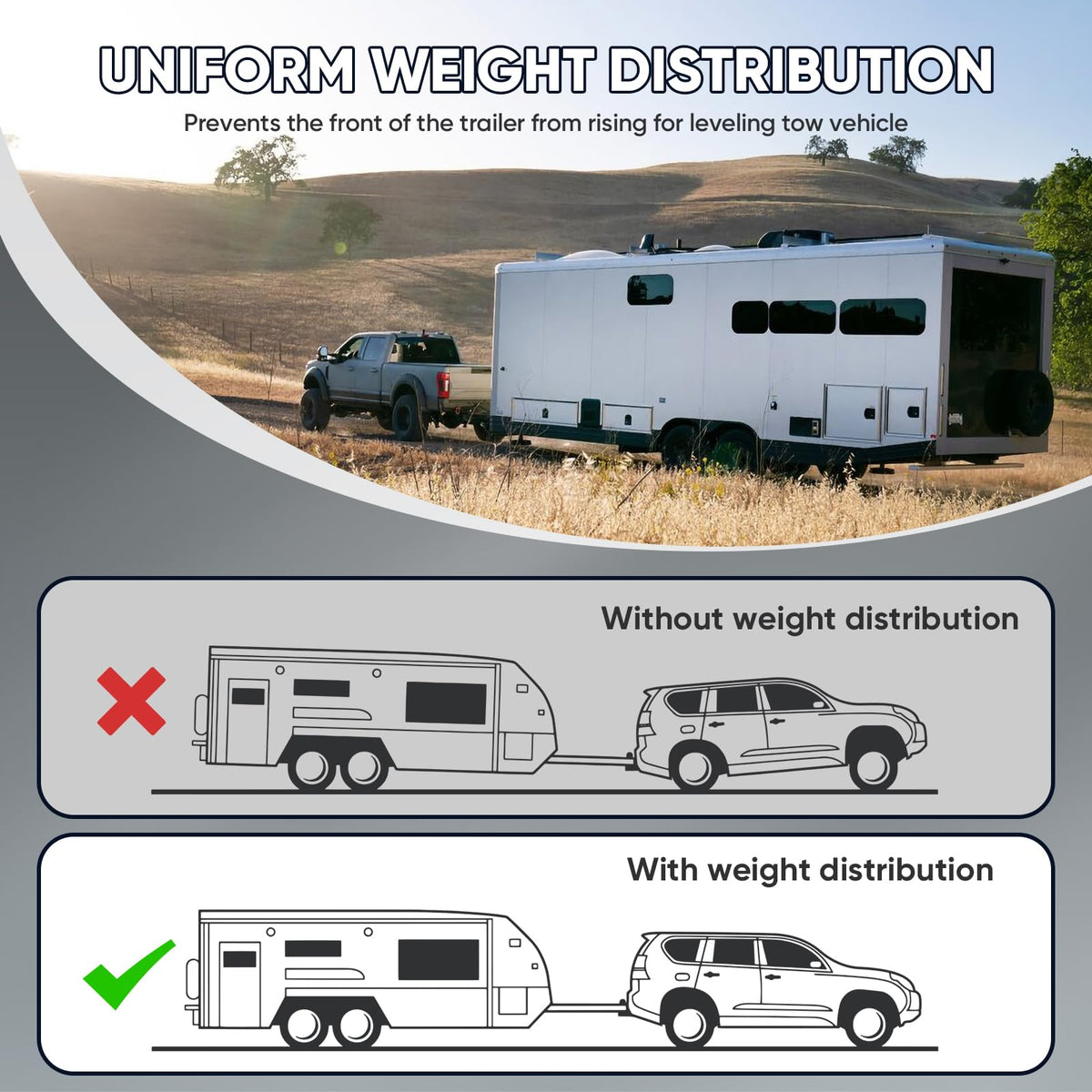 Weight Distribution Hitch with Sway Control 14000lbs 2-in Shank F3558