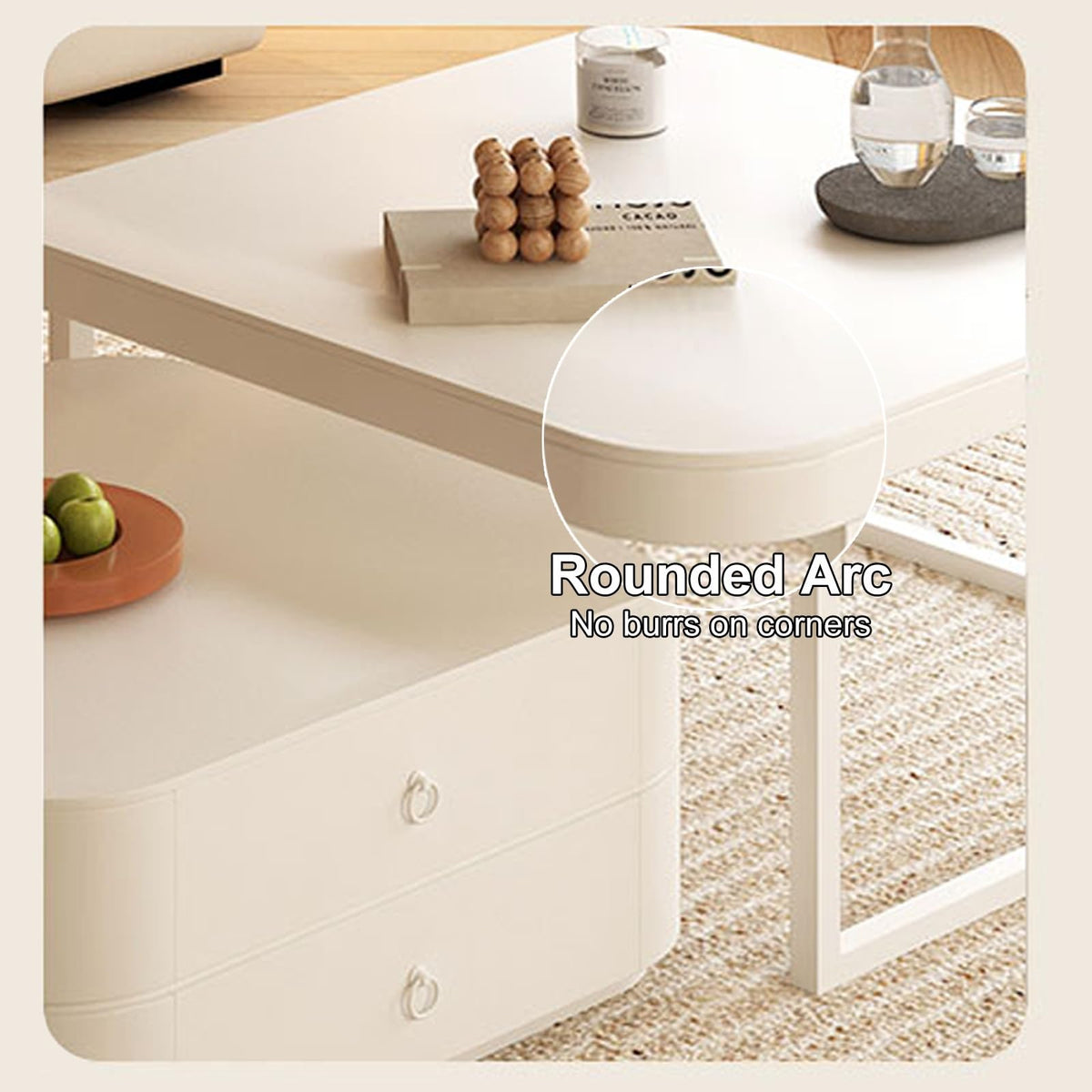 Brown Glass Coffee Table Set of 2 I921
