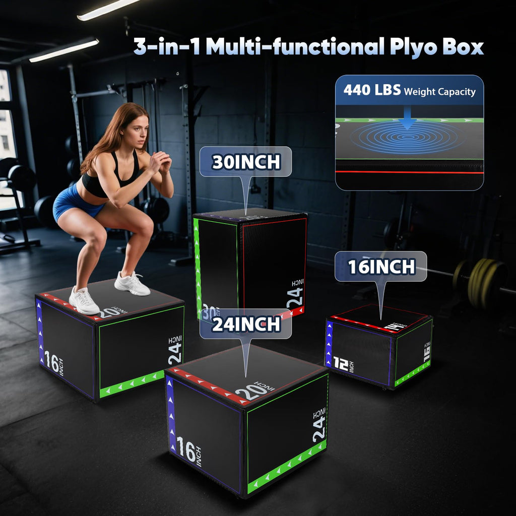 3 in 1 Foam Plyometric Jump Box T4370