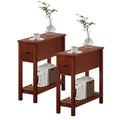 Narrow Side Table with Drawer Set of 2 M860722