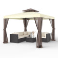 10'x10' Waterproof UV-Resistant 2-Tier Canopy Tent with Mosquito Netting W907
