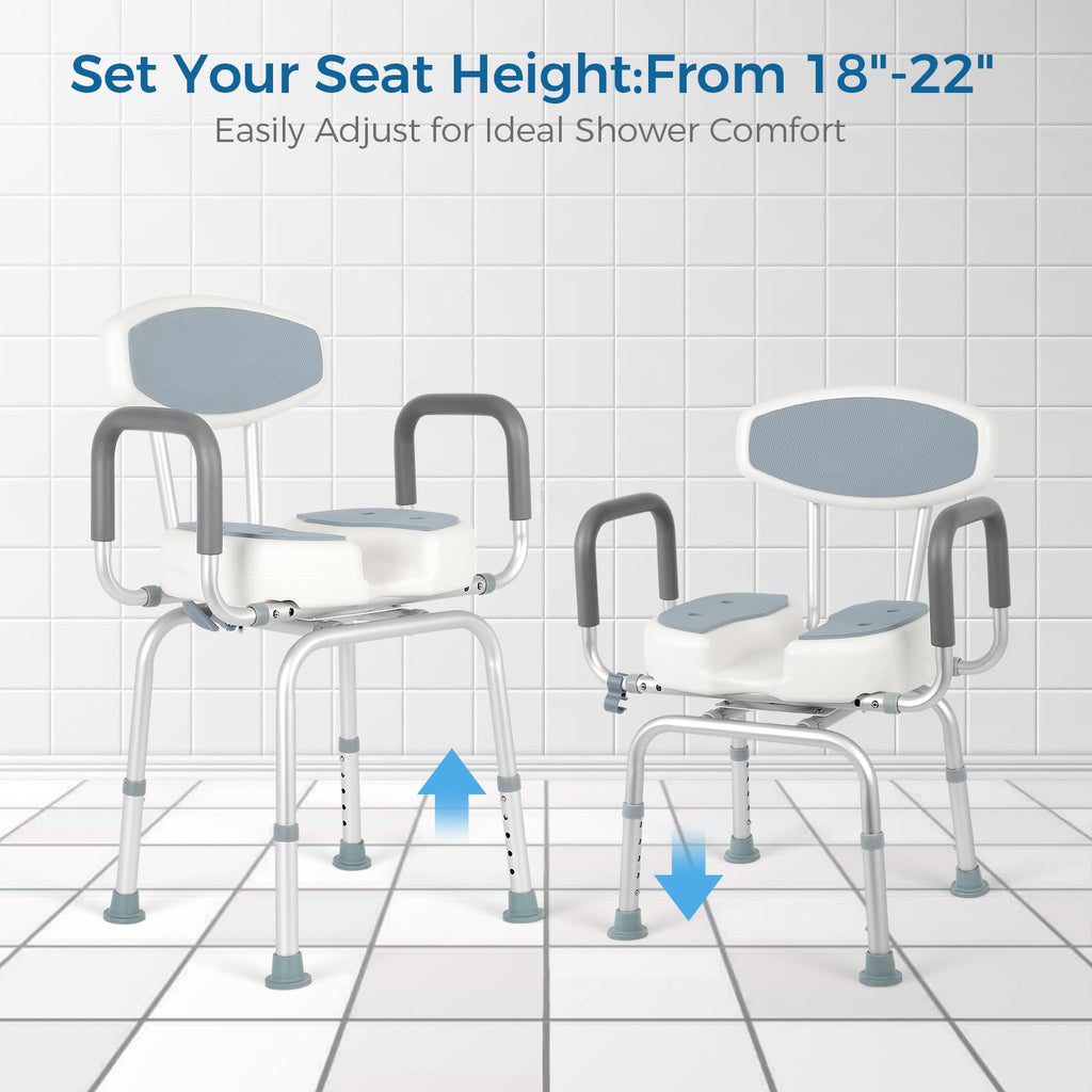 Heavy Duty Shower Chair with Arms and Back L3164