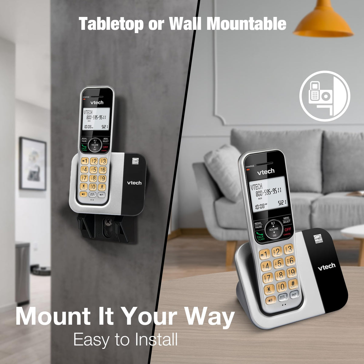 Cordless Phone System with Call Block E867061