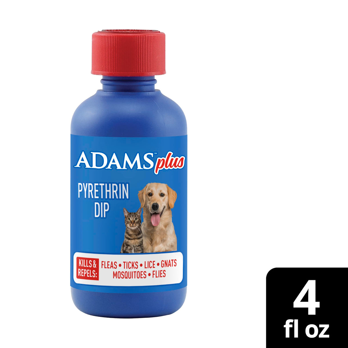 Plus Pyrethrin Flea Dip For Dogs and Cats 4 Fl oz T15702