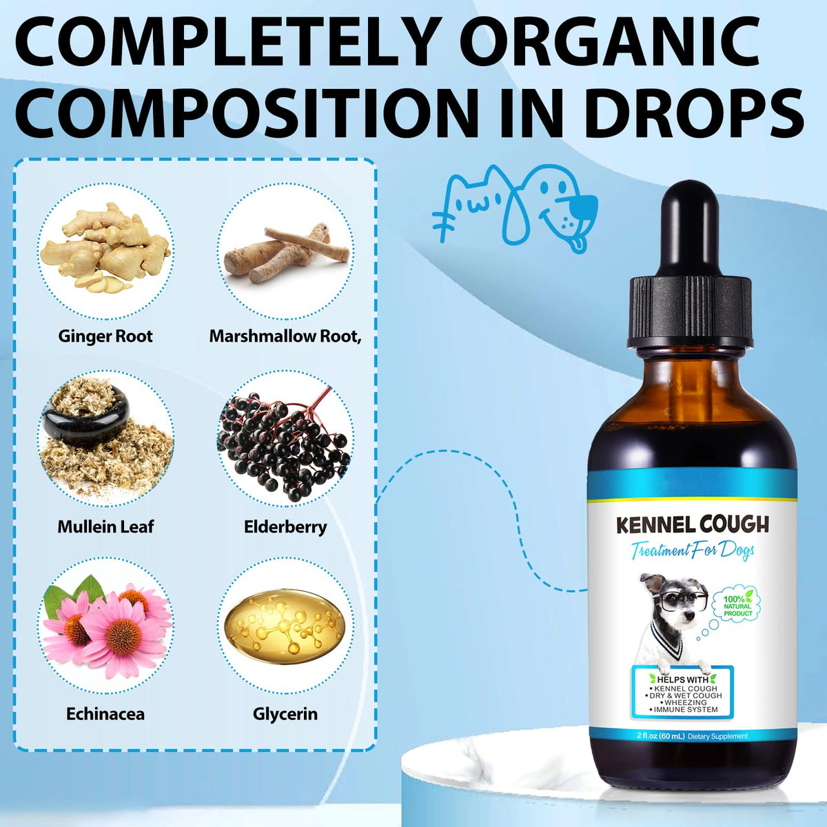 Kennel Cough Herbal Drops 2.02 Fl.oz / 60 ml O5816