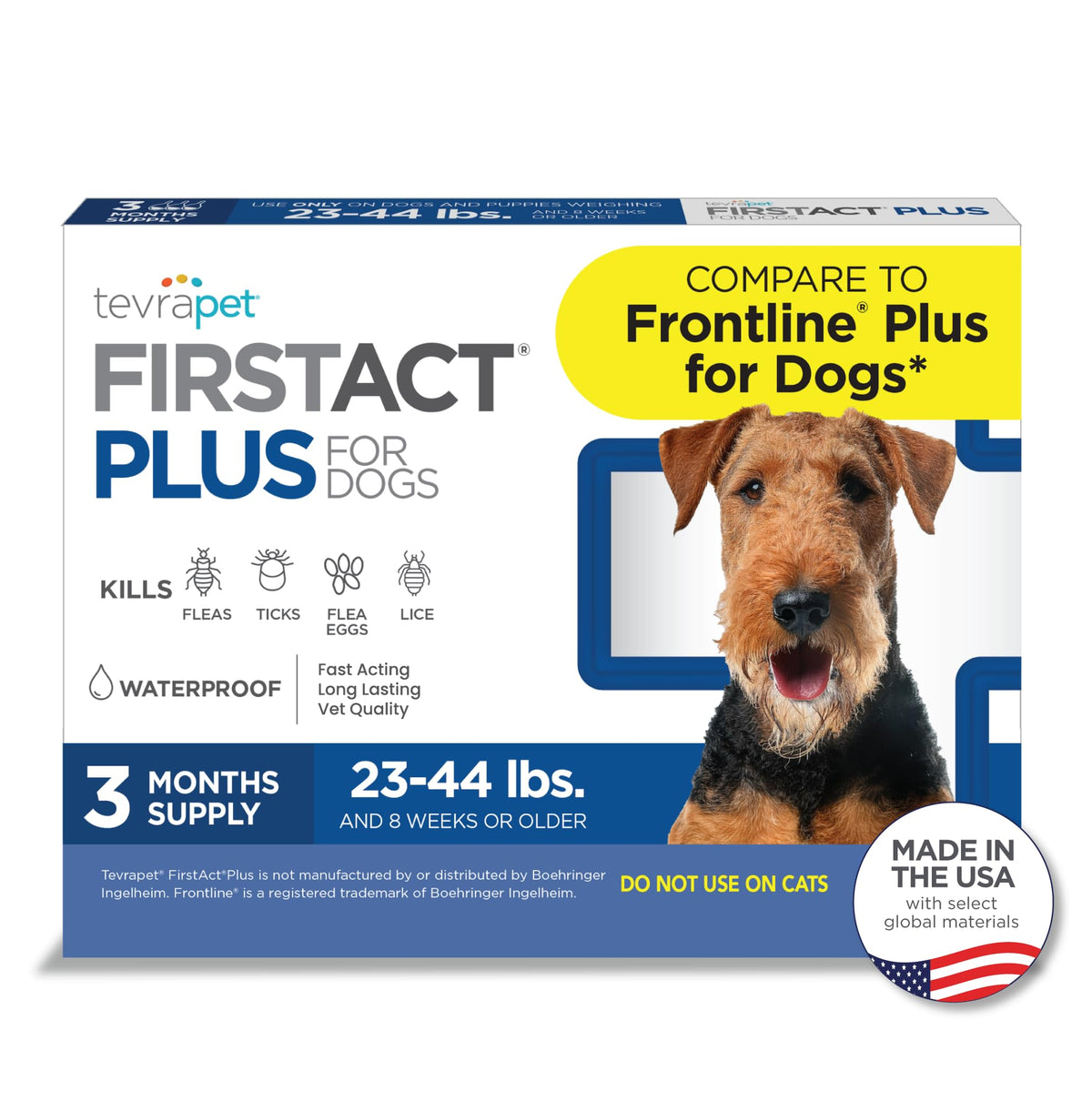 Flea and Tick Prevention for Dogs 23-44 lbs 3 Month Supply O3705