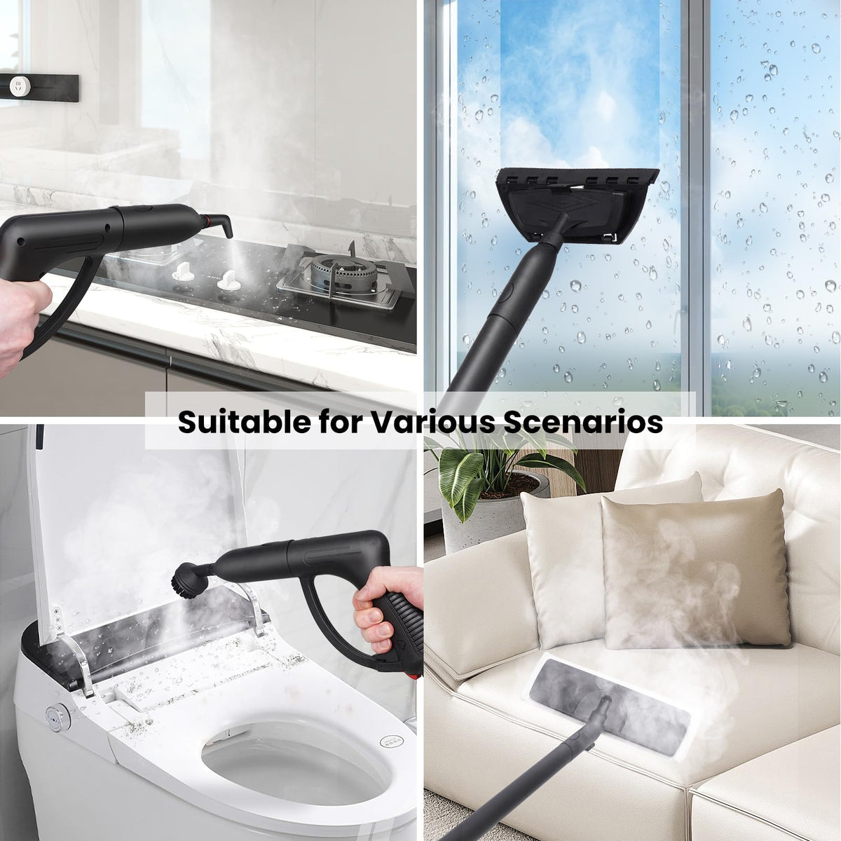 1.5L 6-in-1 Steam Cleaner with 8 Accessories Z416