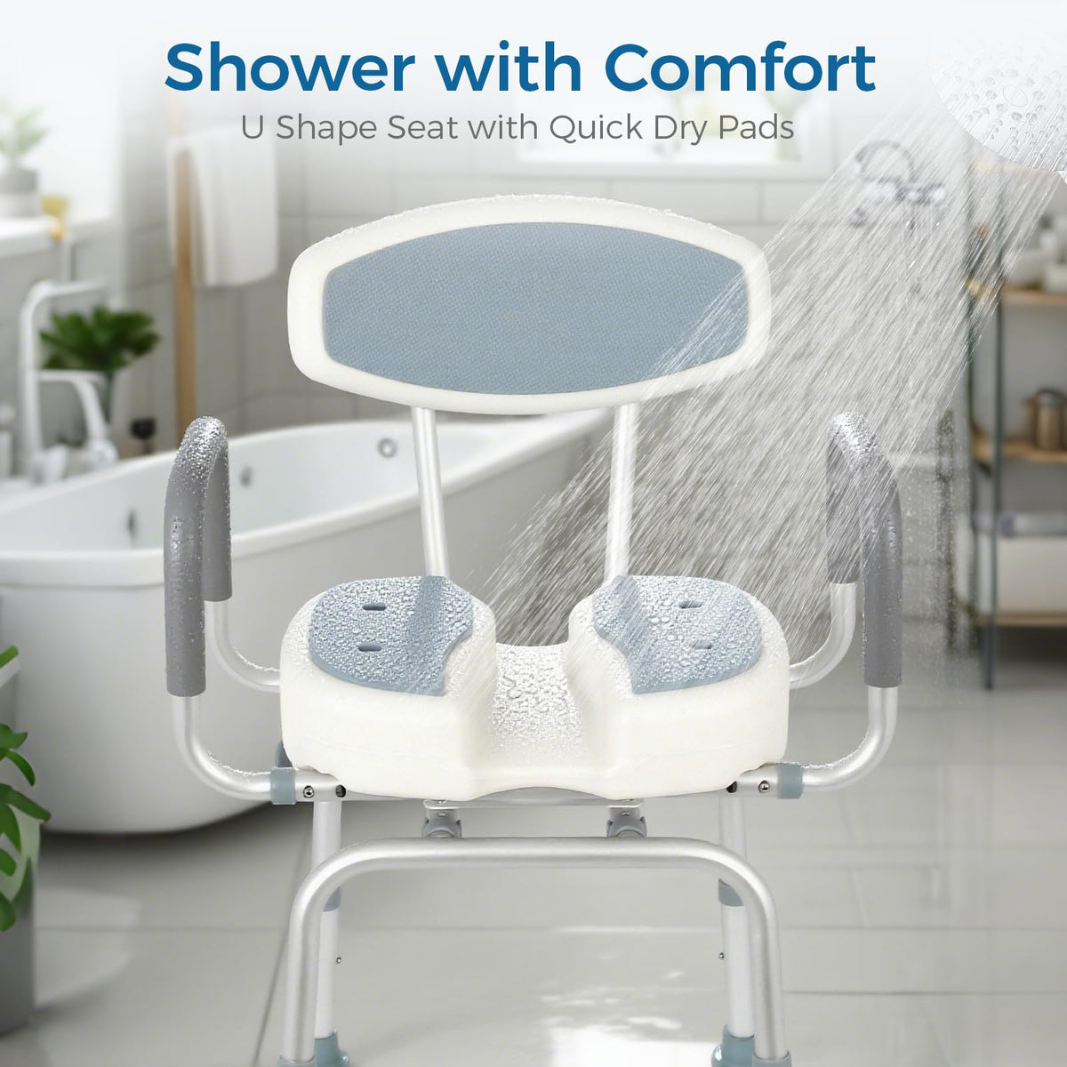 Heavy Duty Shower Chair with Arms and Back L3164
