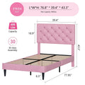Twin Upholstered Platform Bed Y427650