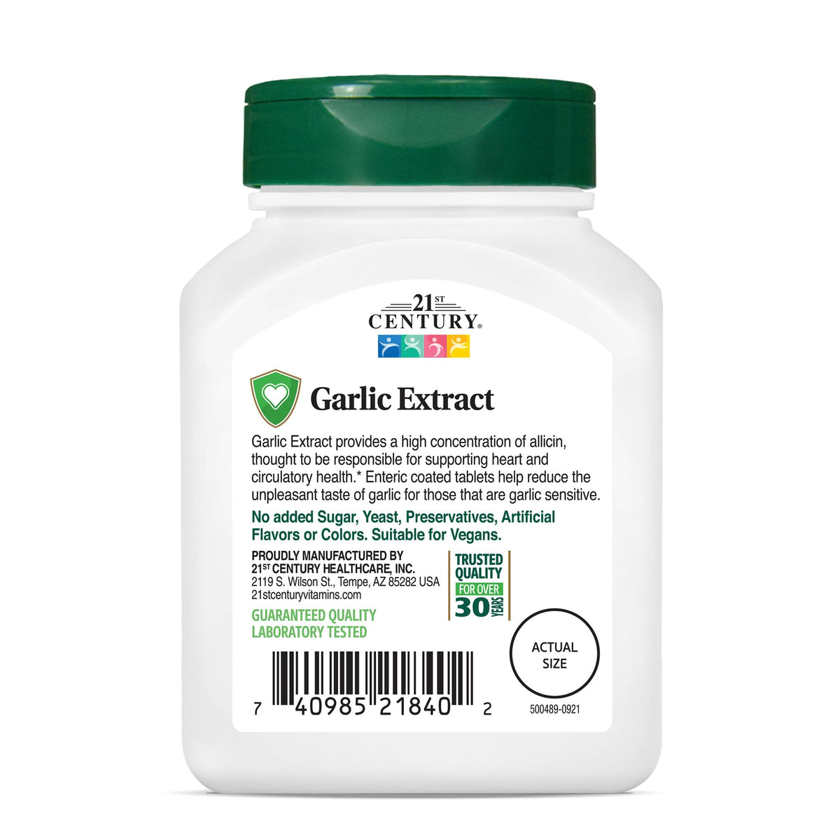 Garlic Extract Tablets, Enteric Coated, 60 Count T50284