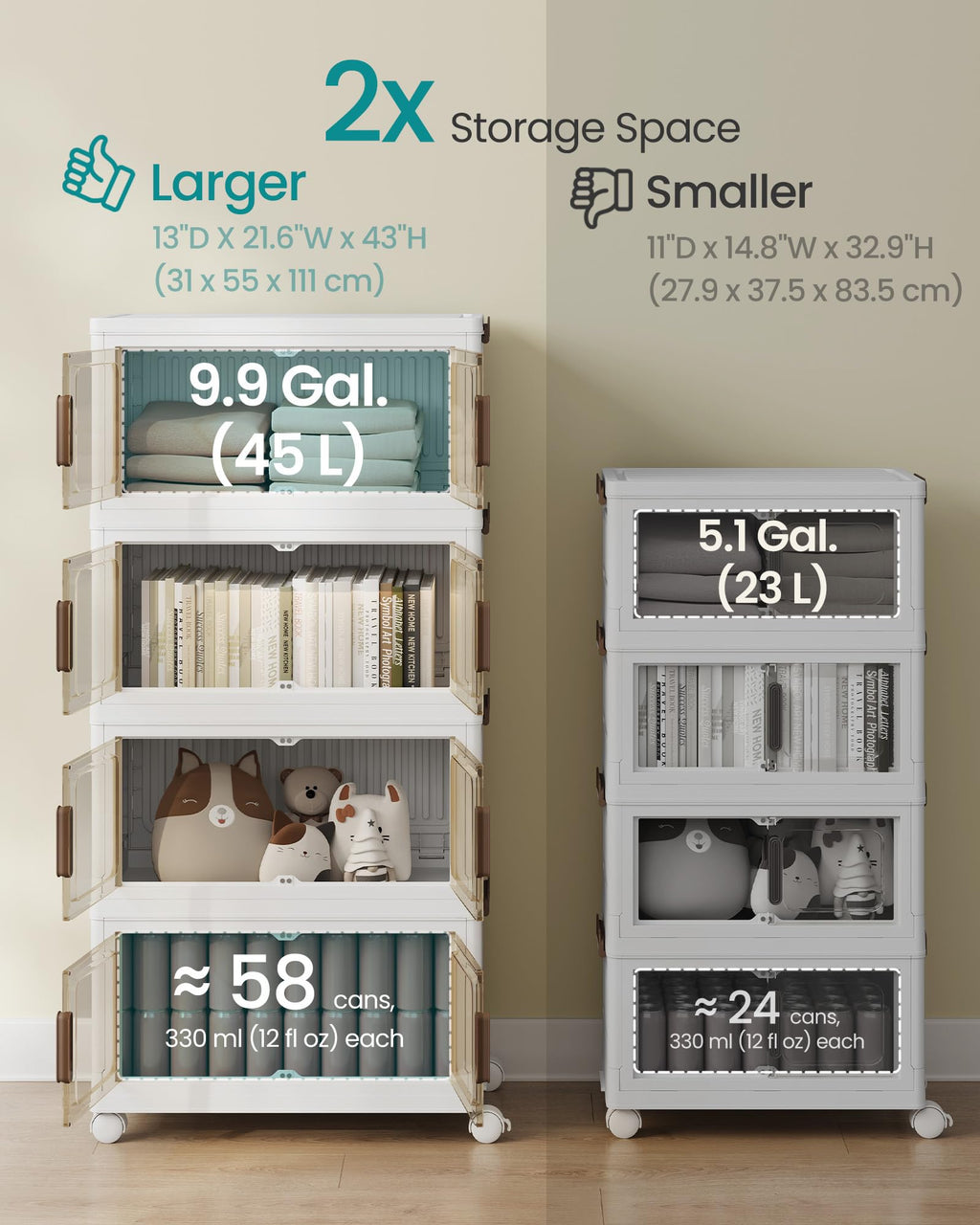 48QT Stackable Storage Bins with Lid Z8545