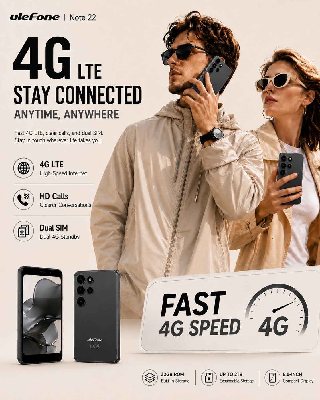Unlocked 5" Compact Android Smartphone S484114