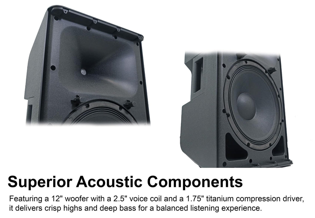 12" Powered DJ PA Speaker with Stand B5633