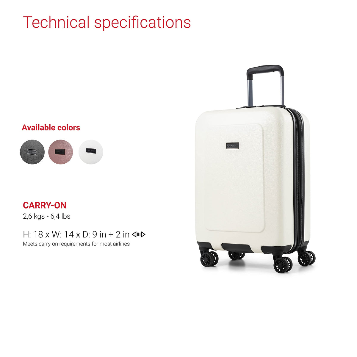 20 Inch Hard Shell Expandable Spinner Suitcase G64914