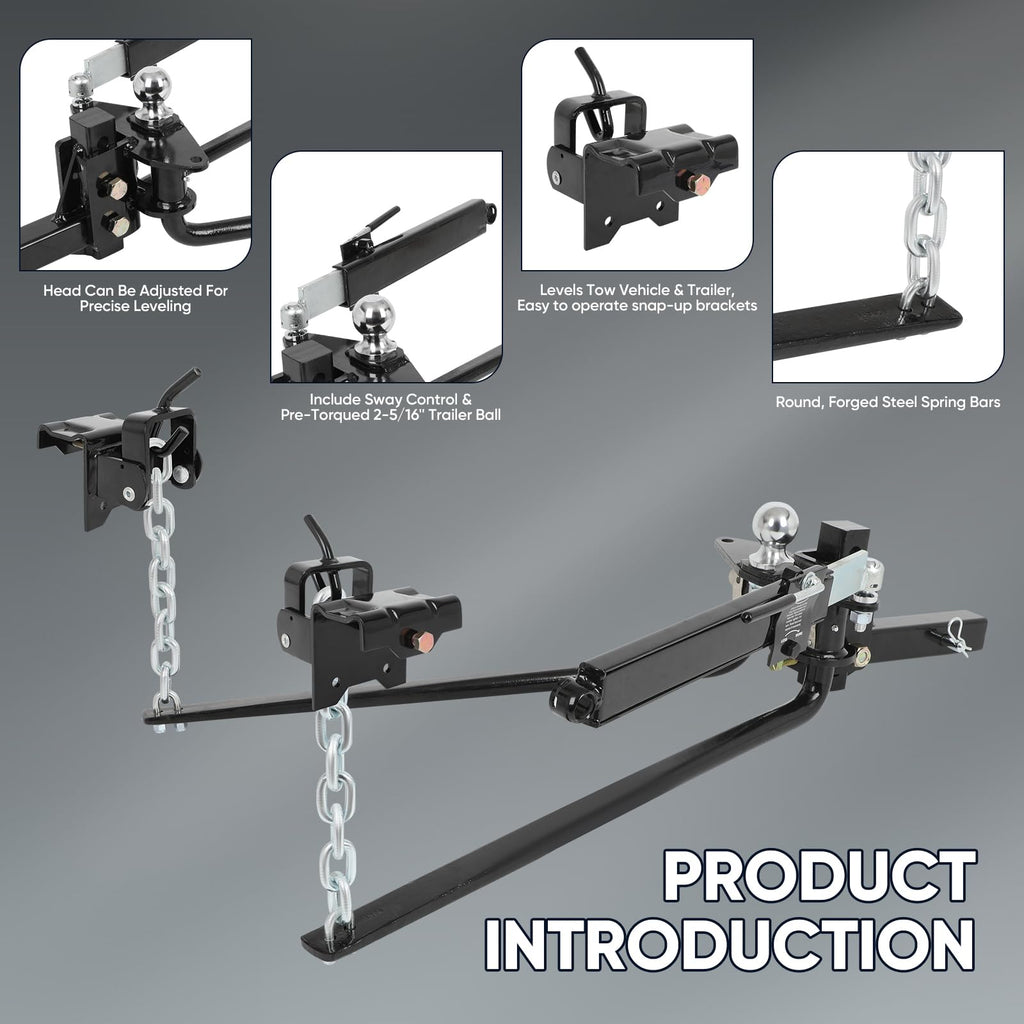 Weight Distribution Hitch with Sway Control 14000lbs 2-in Shank F3558