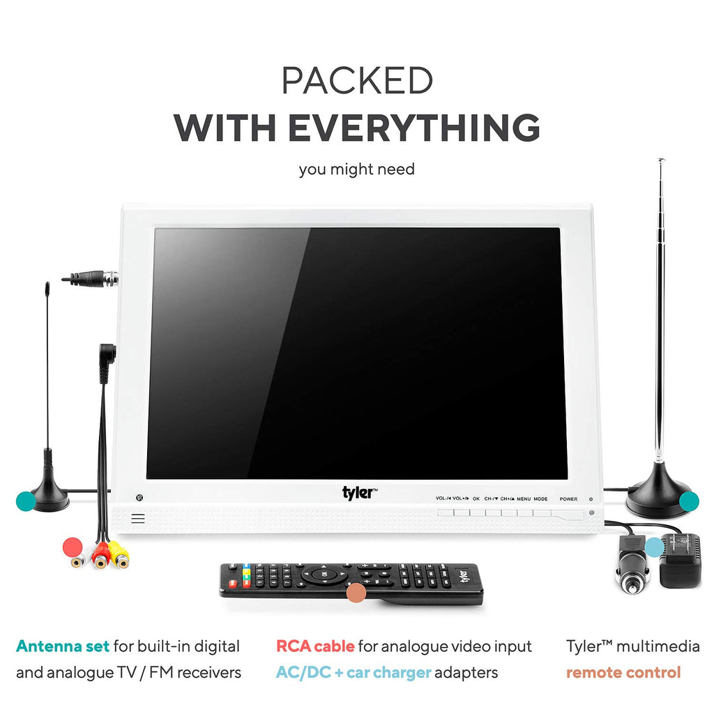 13.3” Portable TV LCD Monitor 1080P Rechargeable Lithium Battery O70872