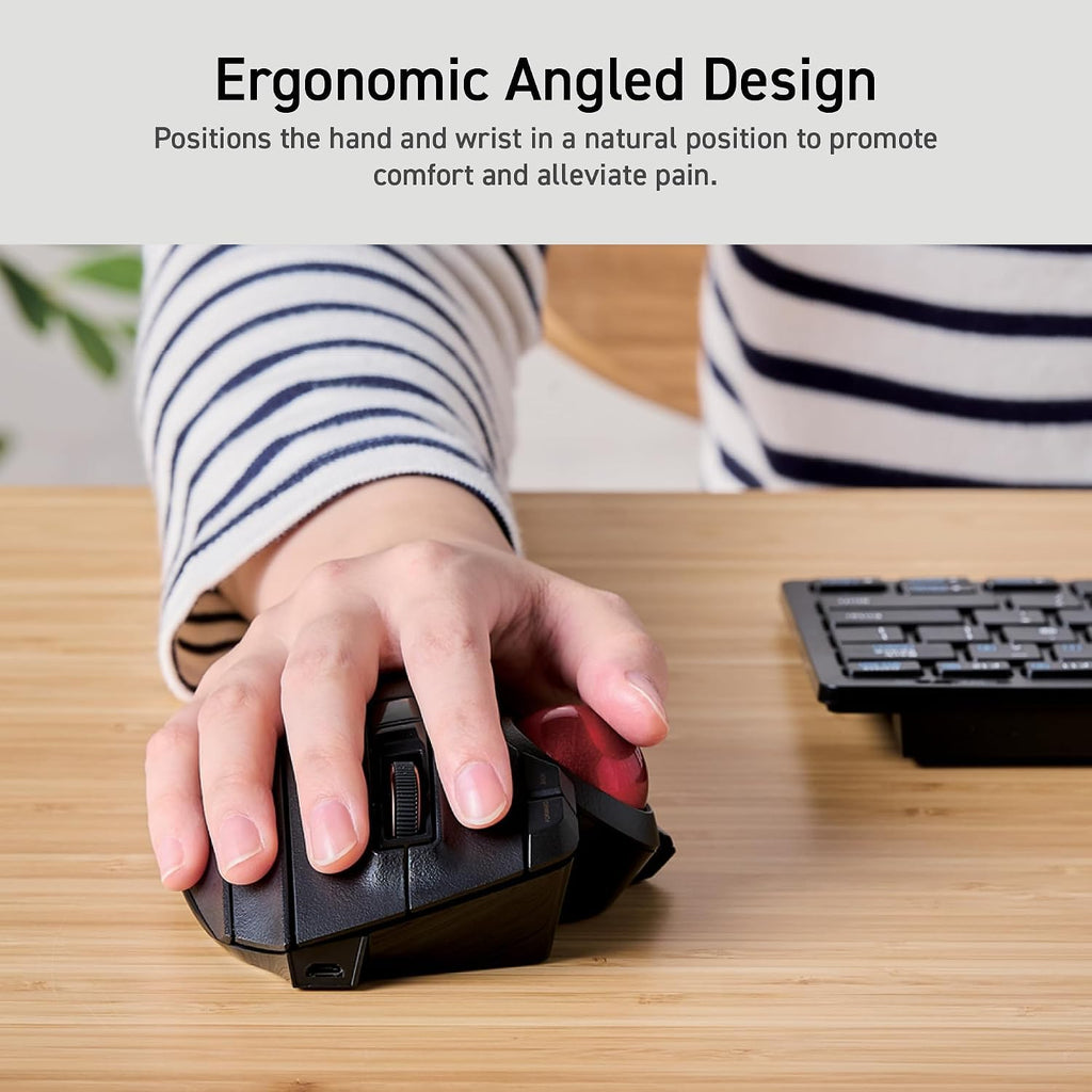Wireless Ergonomic Thumb Control Trackball Mouse K415