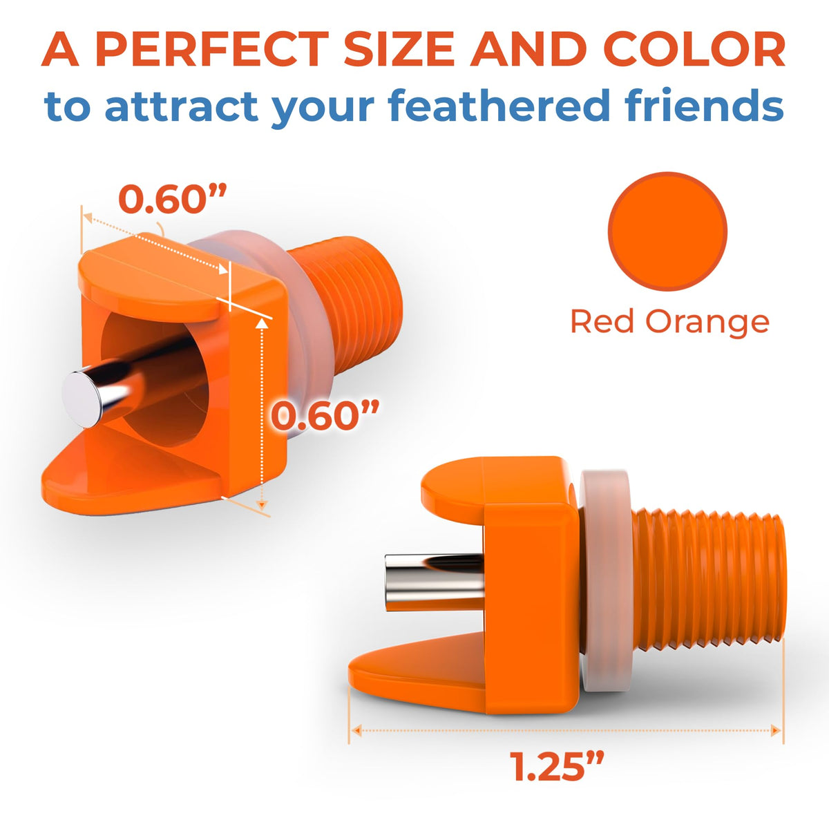 Orange Pack of 15 Chicken Nipple Waterer S4541