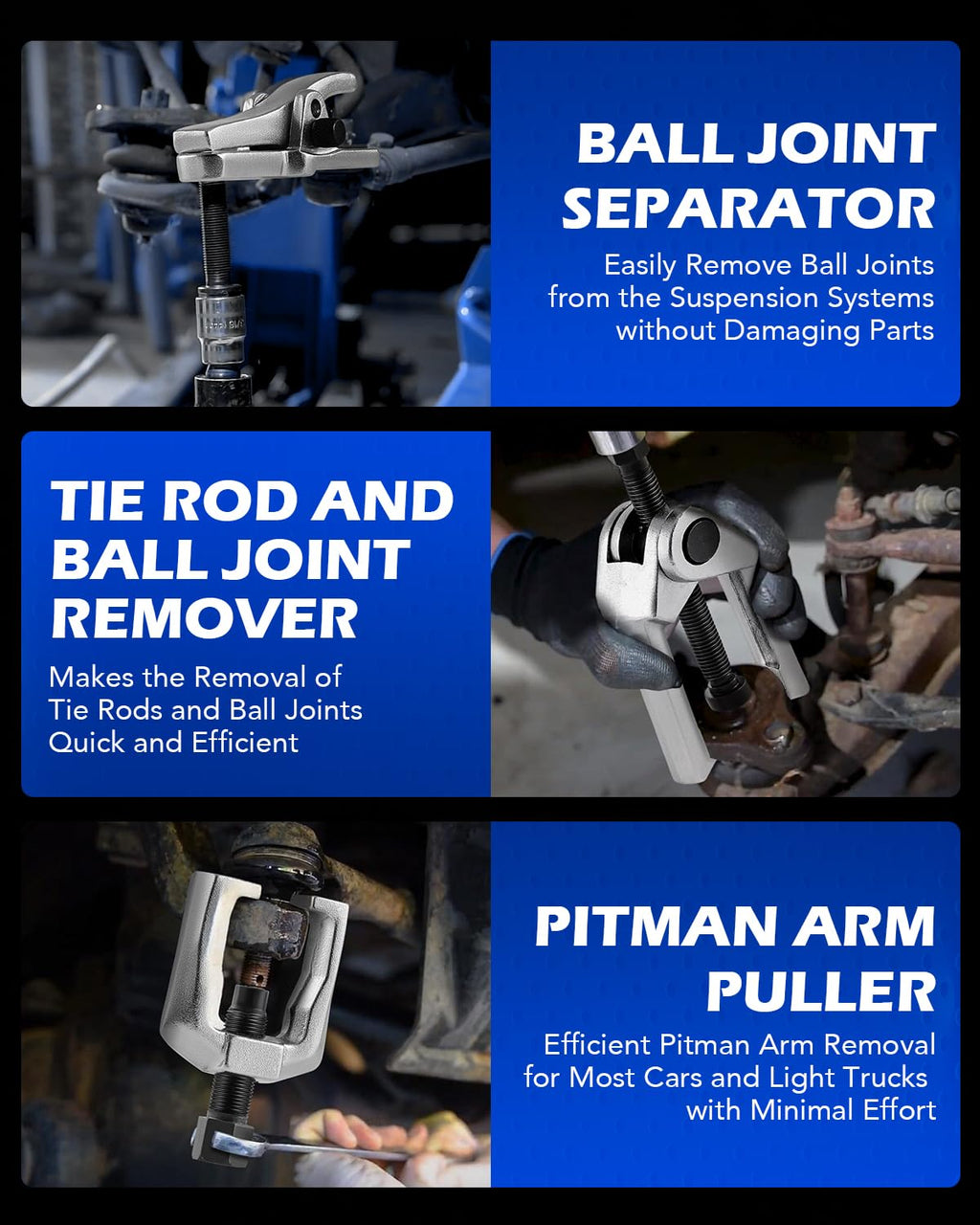 Ball Joint Separator, Tie Rod End Tool Set, Pitman Arm Puller K399356