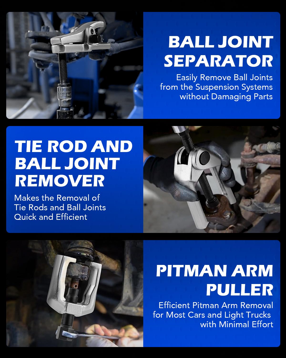 Ball Joint Separator, Tie Rod End Tool Set, Pitman Arm Puller K399356
