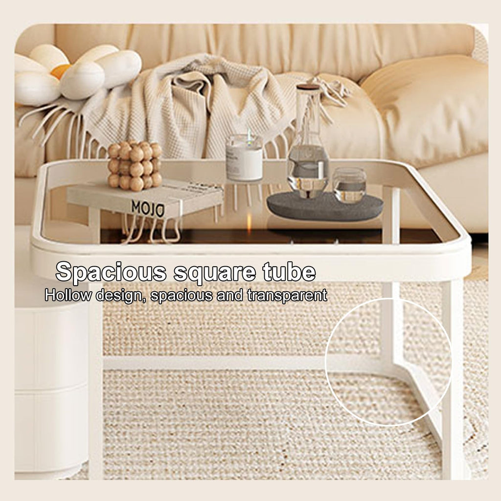 Brown Glass Coffee Table Set of 2 I921