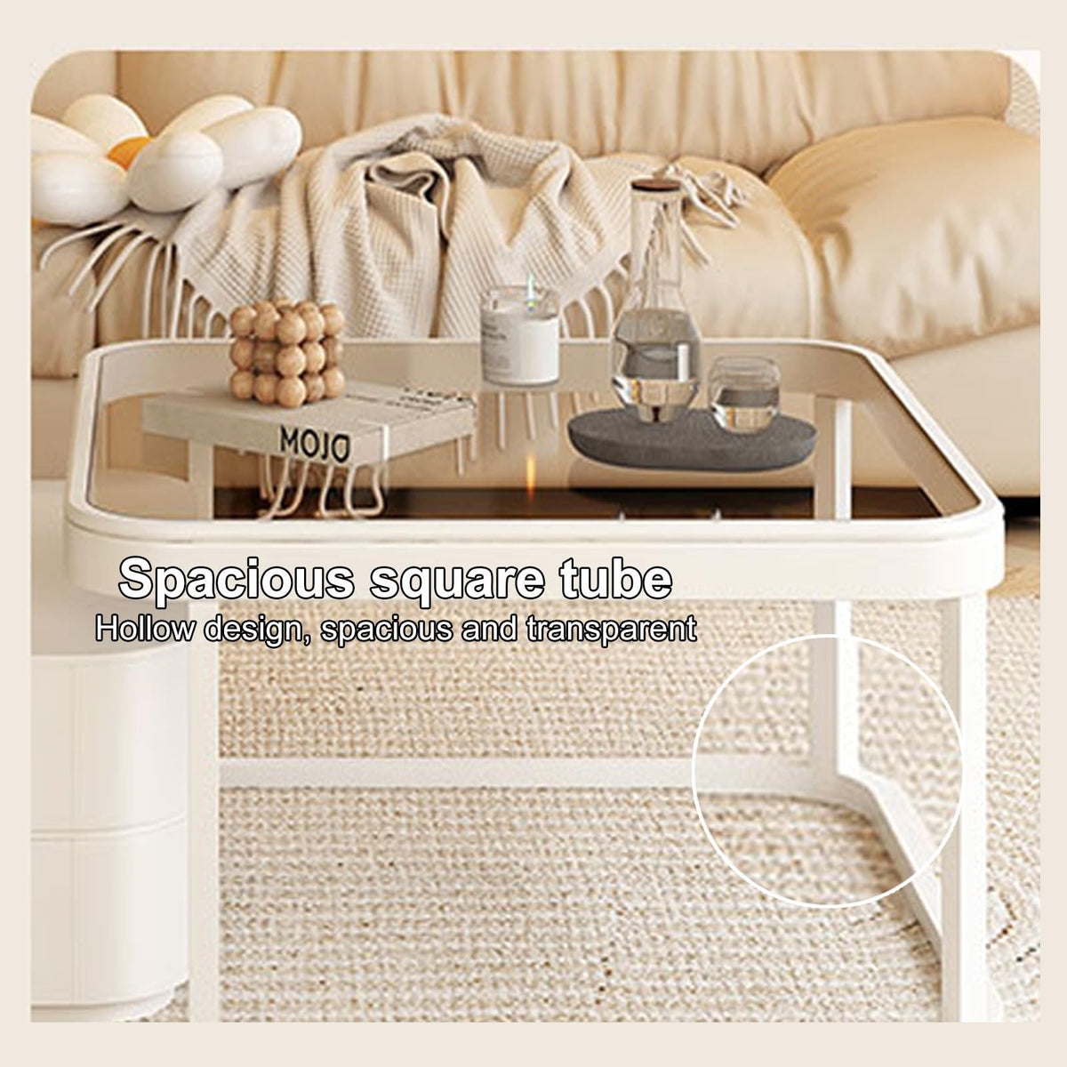 Brown Glass Coffee Table Set of 2 I921