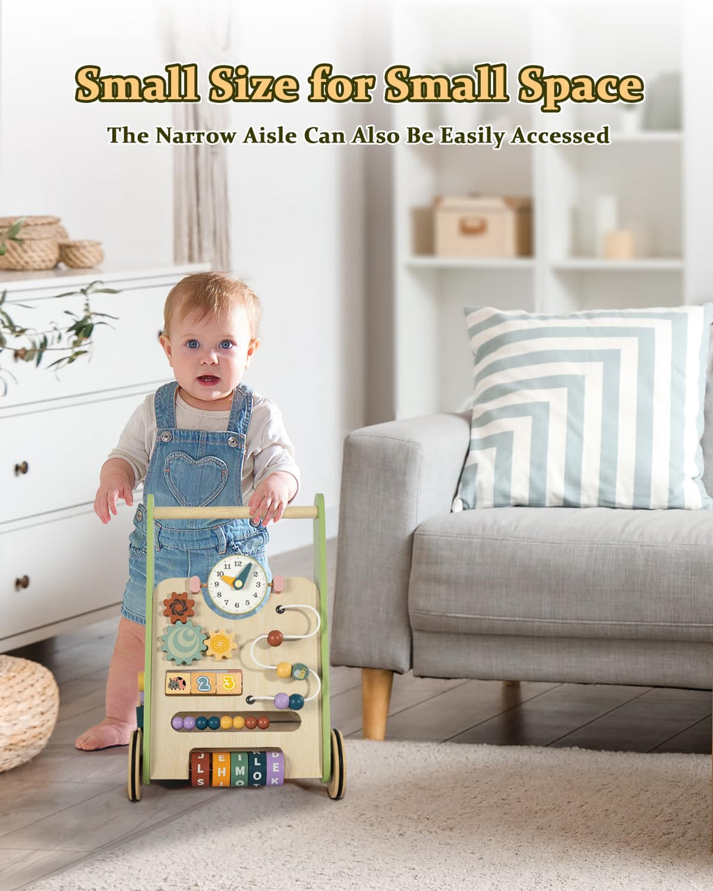Wooden Push Walker with Wheels Z2059