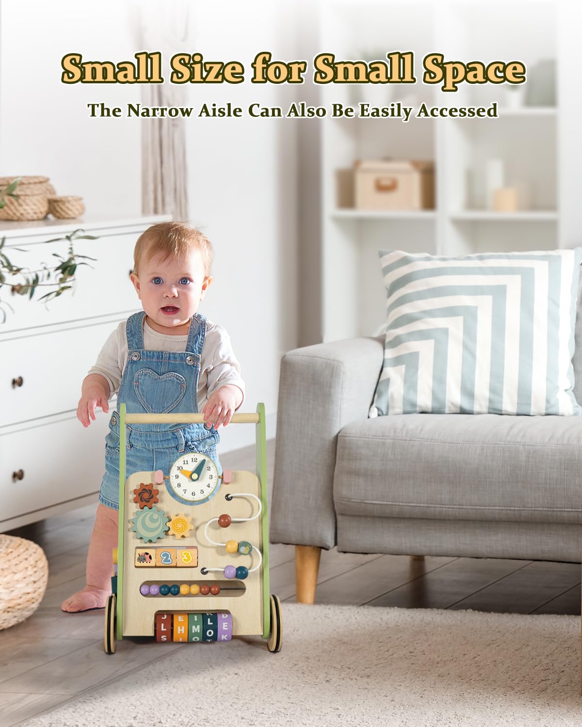 Wooden Push Walker with Wheels Z2059