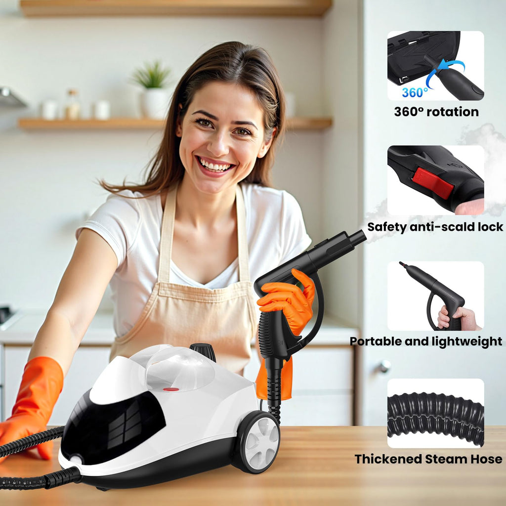 1.5L 6-in-1 Steam Cleaner with 8 Accessories Z416
