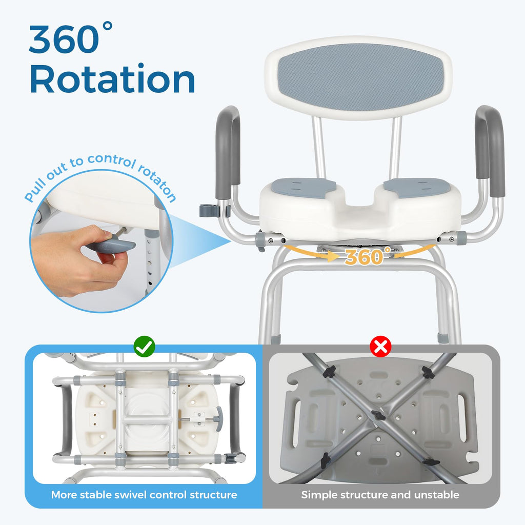 Heavy Duty Shower Chair with Arms and Back L3164