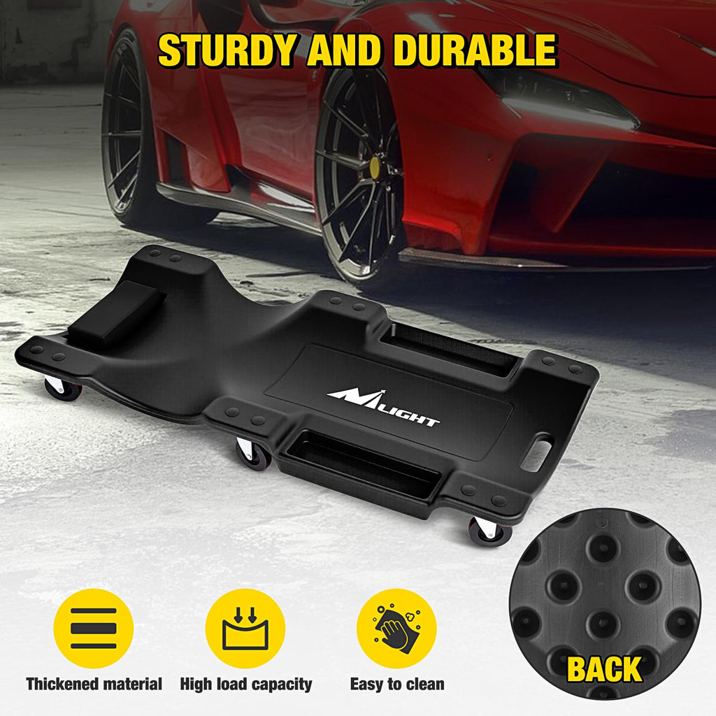 40" Mechanic Plastic Creeper with Padded Headrest L2543